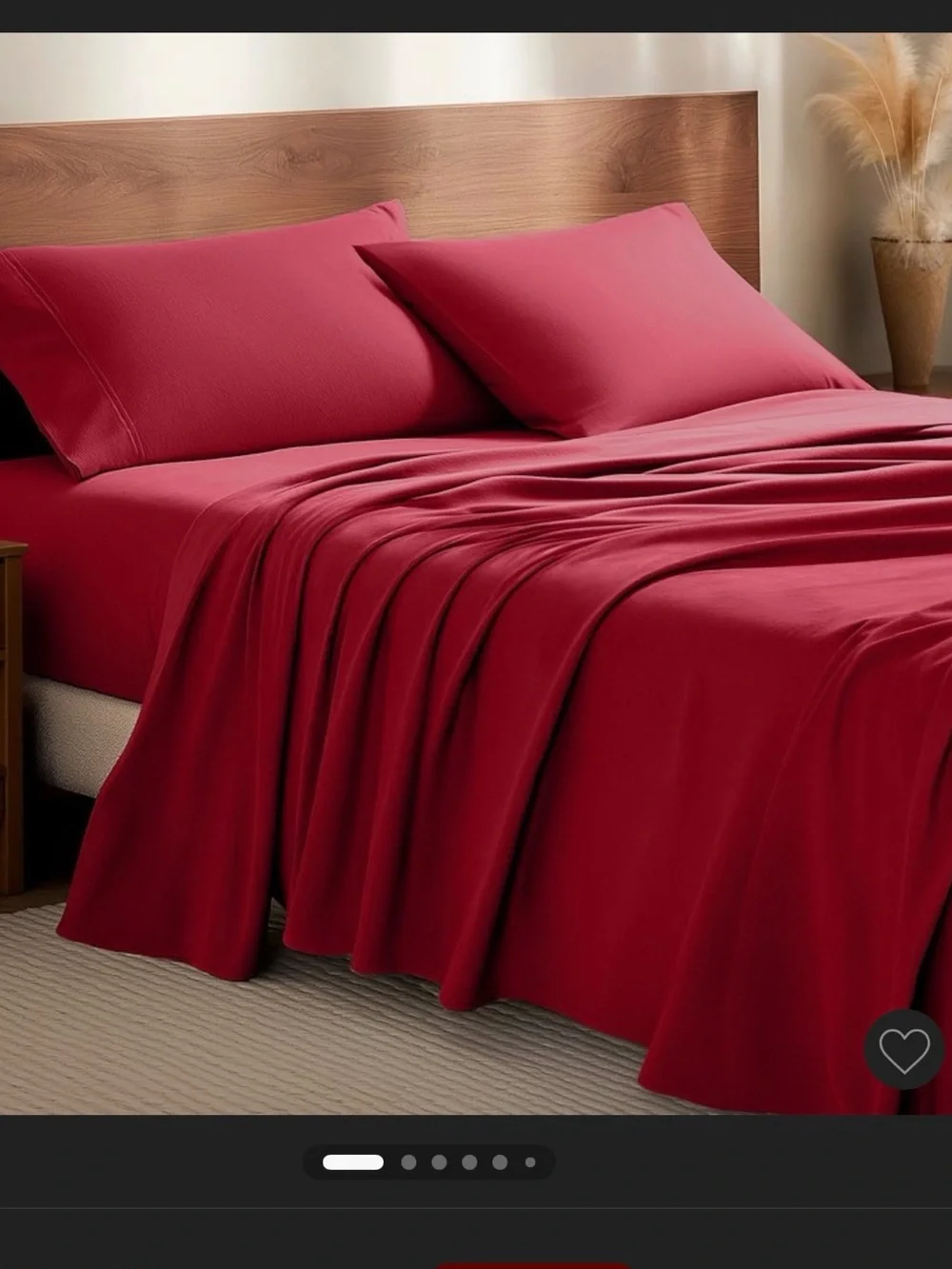 Bare Red Flannel Sheet Set - Split King